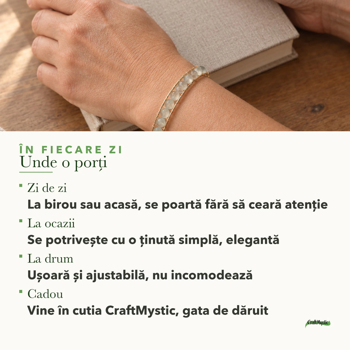 Unde se poartă Brățară cu Acvamarin
