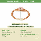 Dimensiunile și potrivirea pentru Inel cu Cuarț Roz