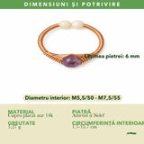 Dimensiunile și potrivirea pentru Inel cu Ametist