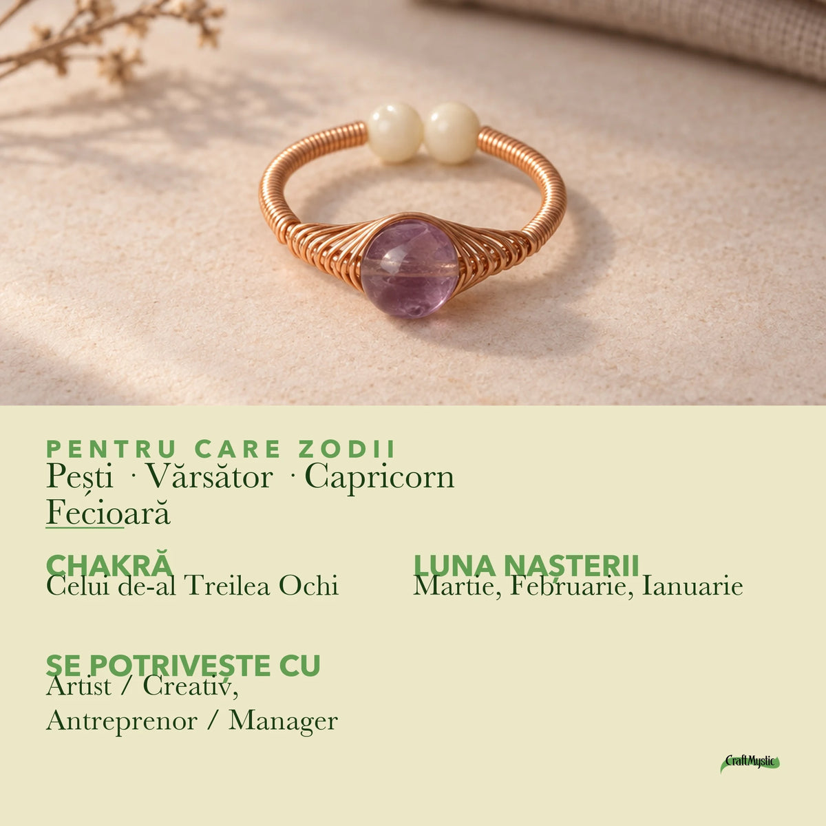 Zodiile cărora li se potrivește Ametist
