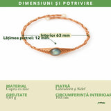 Dimensiunile și potrivirea pentru Brățară cu Labradorit