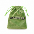 Săculeț de catifea verde 12 x 14 cm pentru bijuterii