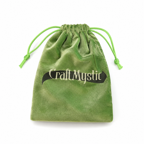 Săculeț de catifea verde 12 x 14 cm pentru bijuterii