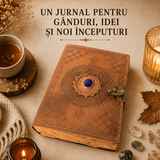 Detaliu piele naturală și piatră Lapis Lazuli pe jurnal