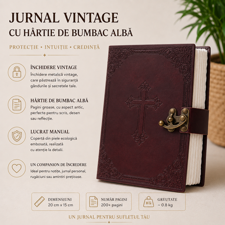 Jurnal cu Cruce, cadou pentru scris și amintiri