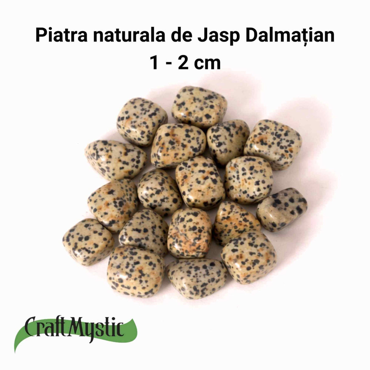 Piatra rulata de Jasp Dalmatian - Aduce echilibru, stabilitate si o legatura blanda cu natura