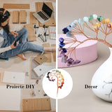 Ramura pentru creare copaci cu cristale semipretioase Mixte cu 7 mini ramuri fiecare cu 9 pietre polisate - Pentru proiecte DIY, decor, Feng Shui