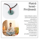 Liniste si Protectie - Colier Talisman Peace Lock din Jad Albastru de Guatemala