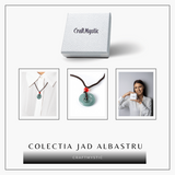 Liniste si Protectie - Colier Talisman Peace Lock din Jad Albastru de Guatemala
