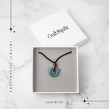 Liniste si Protectie - Colier Talisman Peace Lock din Jad Albastru de Guatemala