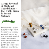 Atrage succesul si blocheaza negativitatea - Inel dublu Pirita in forma naturala