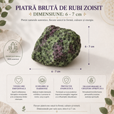 Piatra Bruta Rubi Zoisit Natural – Echilibru Emotional si Transformare Interioara