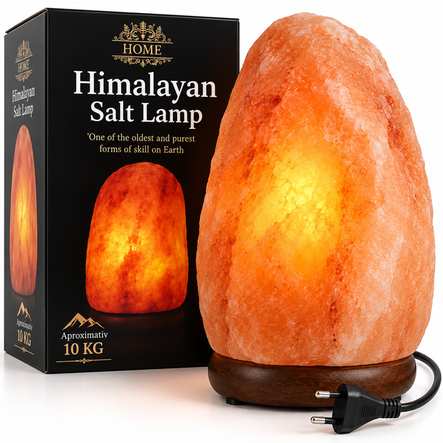 Lampă din Sare Himalayană naturală 10 kg, 28 cm