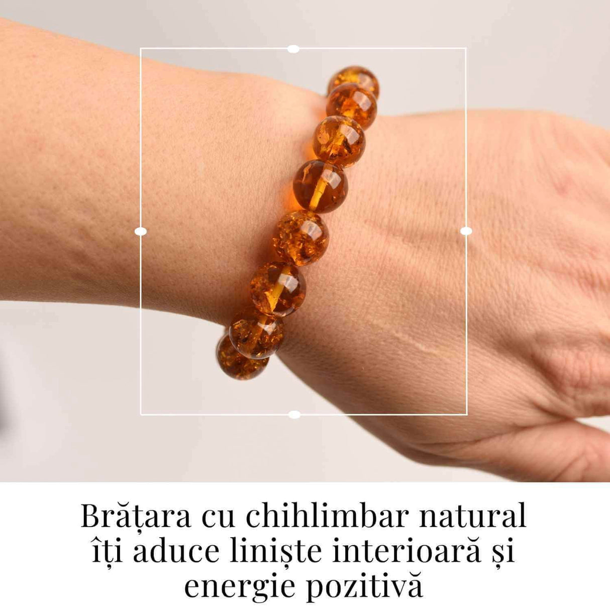 Bratara elastica 12 mm Chihlimbar Amber - Energie si protectie naturala