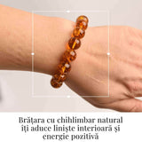Bratara elastica 12 mm Chihlimbar Amber - Energie si protectie naturala
