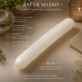Bat de Selenit Natural 20 cm – Purificare Energetica si Claritate Interioara