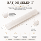 Bat de Selenit Natural 20 cm – Purificare Energetica si Claritate Interioara