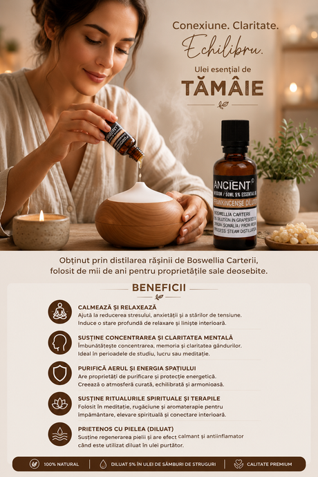 Sticluța de ulei esențial de Tămâie Frankincense