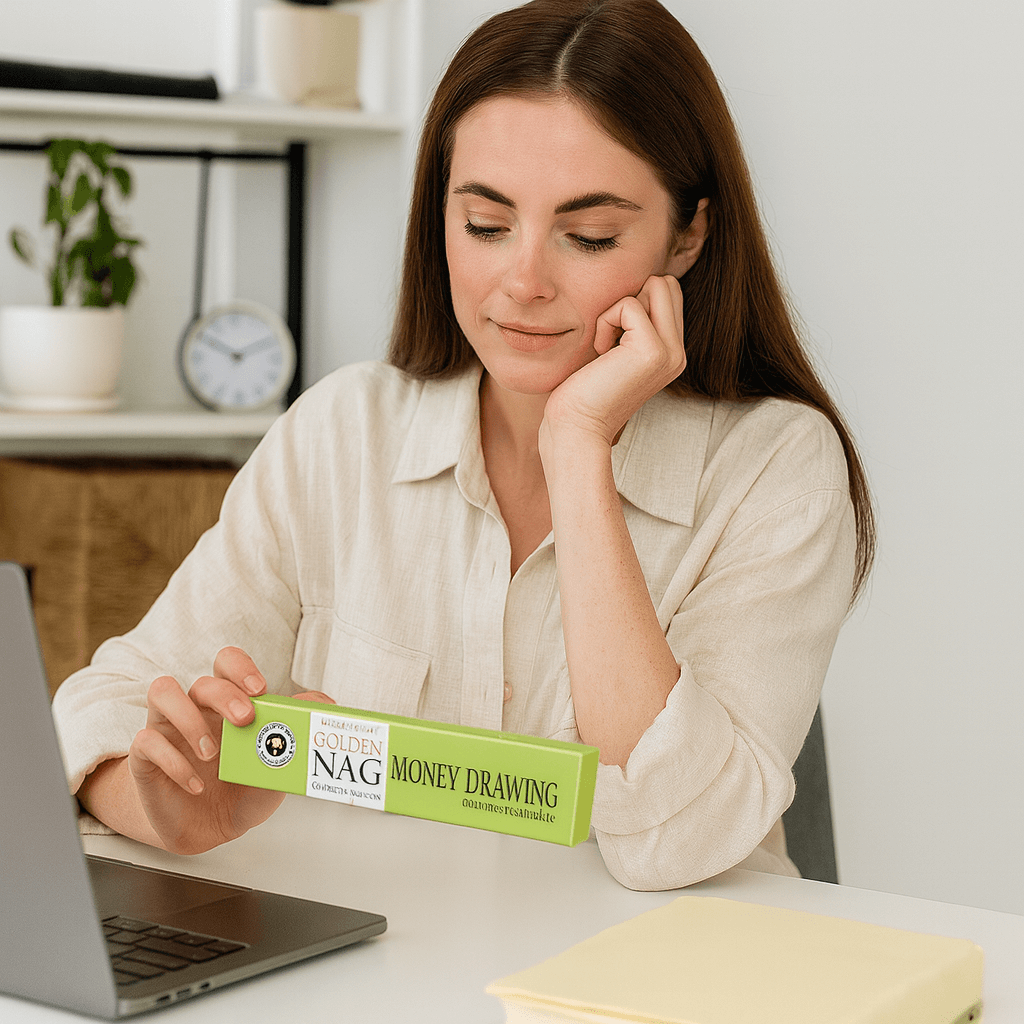 Betisoare Parfumate Golden Nag Money Drawing – Aroma de Prosperitate, Claritate si Energie Pozitiva