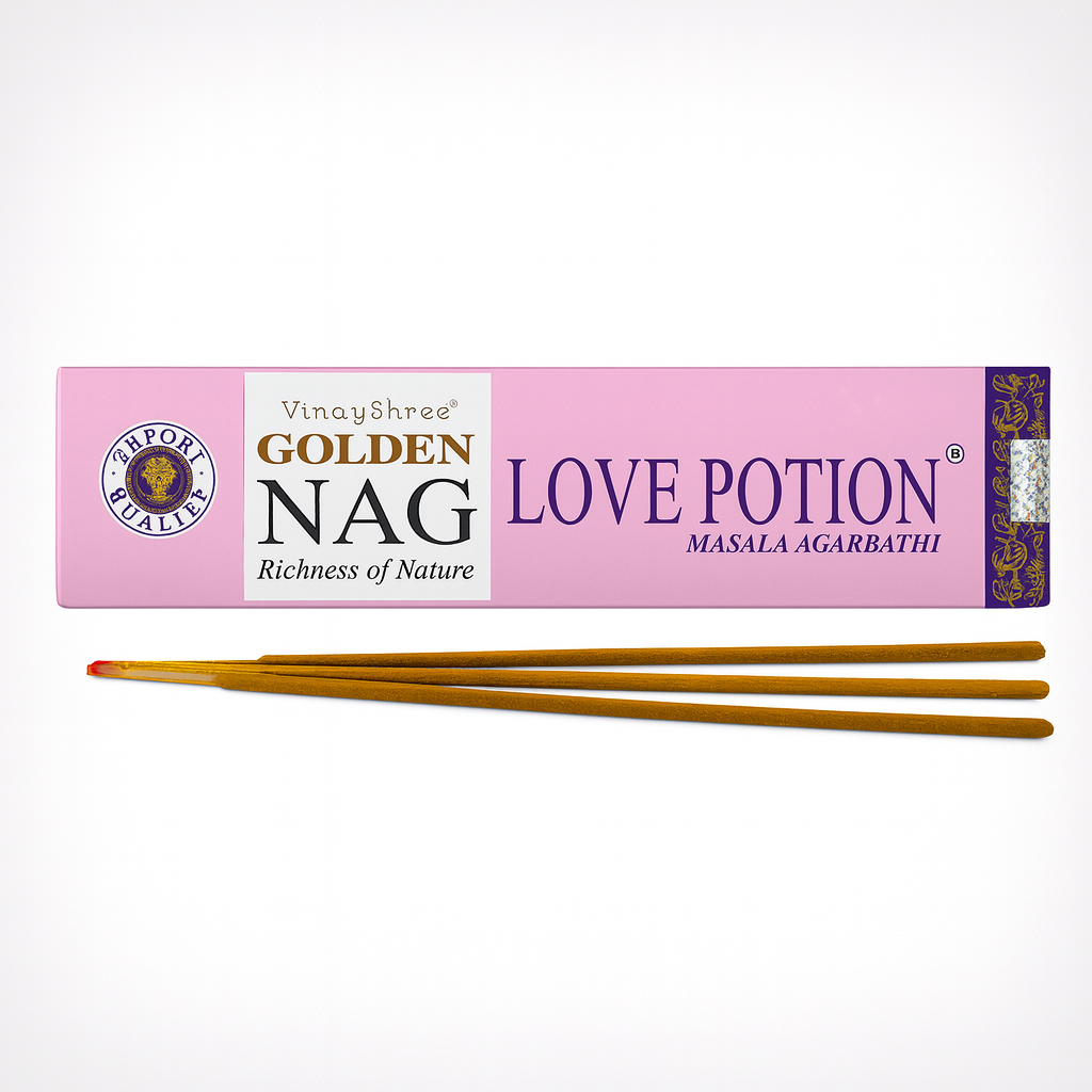 Betisoare Parfumate Golden Nag Love Potion - Aroma Atractiei, Magiei si Conexiunii