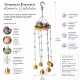 Ornament Decorativ cu Ametist, Cuart Roz și Aventurin Natural – Armonie și Energie Pozitivă