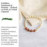 Echilibru Emotional si Puritate - Bratara cu Perle si Cristal capsuna