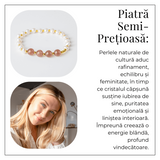 Echilibru Emotional si Puritate - Bratara cu Perle si Cristal capsuna