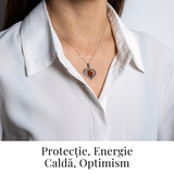 Colier inimioara cu chihlimbar si montura argint 925 - Protectie, caldura si echilibru emotional