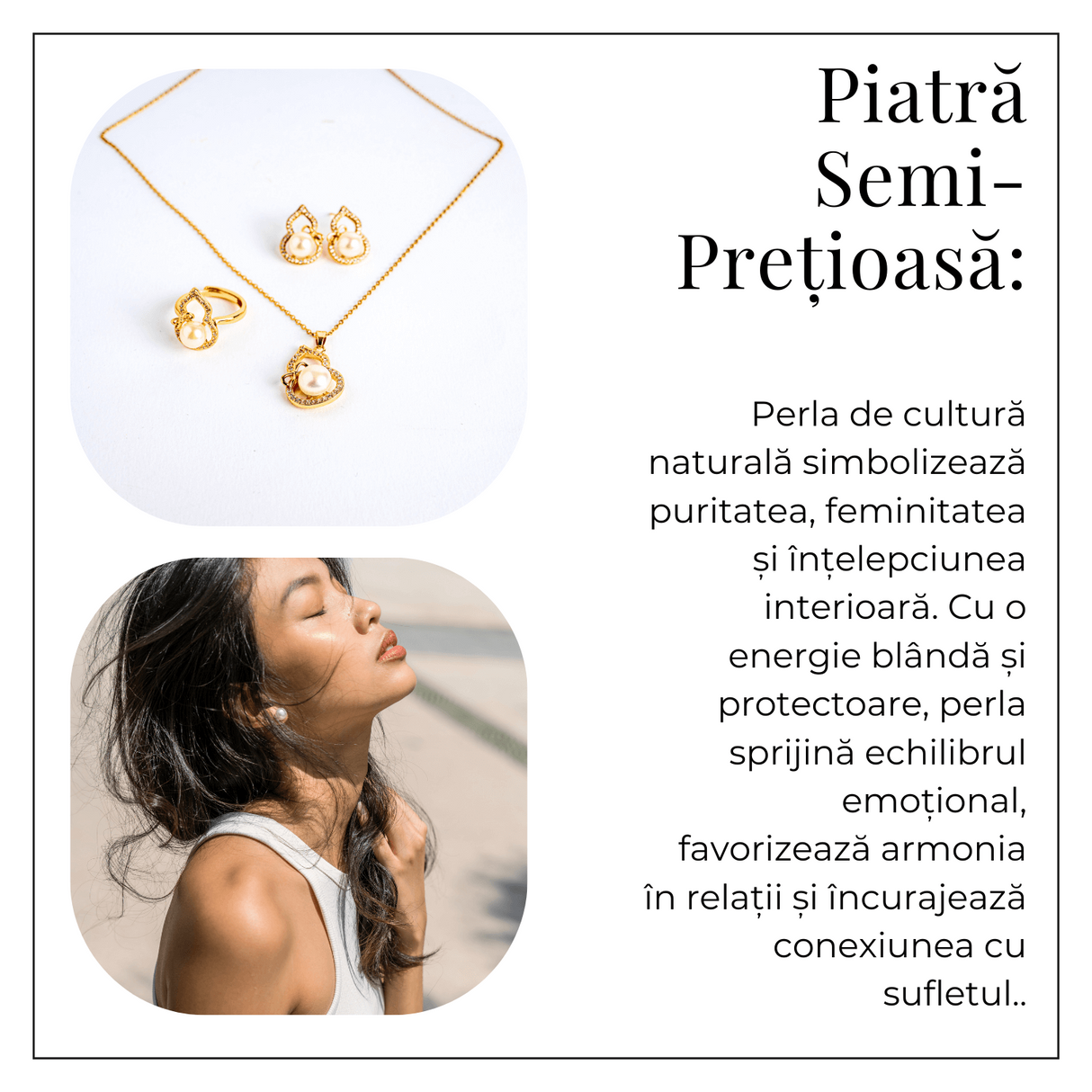 Set elegant cu perla naturala - Stralucire si feminitate intr-un singur gest