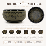 Bol Tibetan din Aluminiu Rotund 22 cm – Armonie, Relaxare si Echilibru Interior