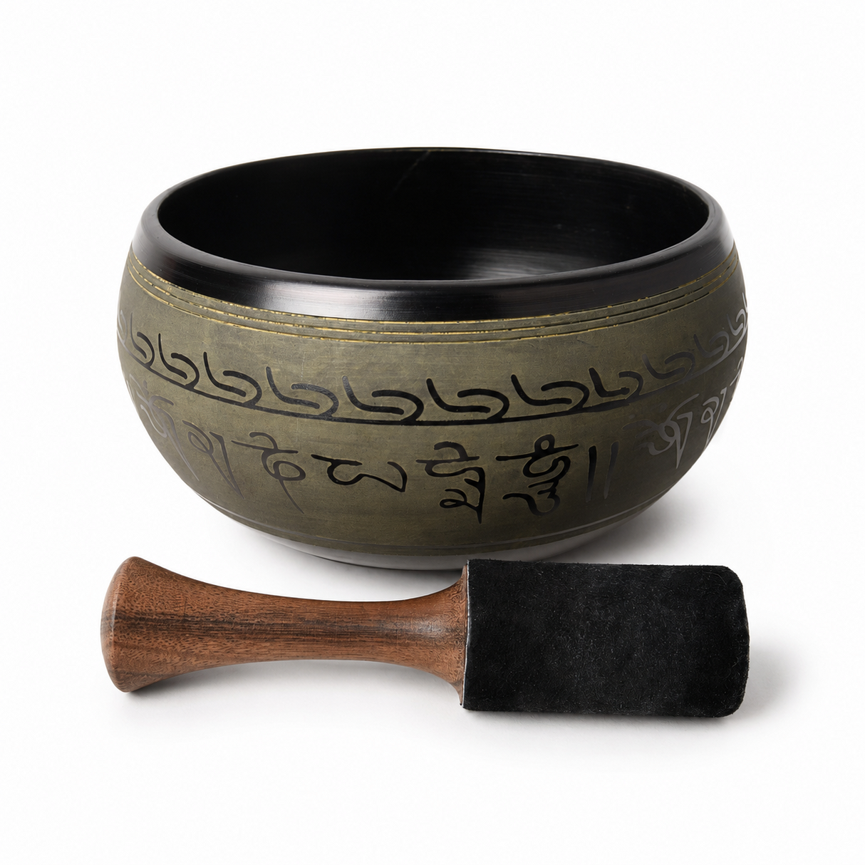 Bol Tibetan din Aluminiu Rotund 22 cm – Armonie, Relaxare si Echilibru Interior