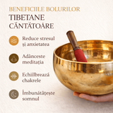 Bol Tibetan Mic din Cupru si Cositor 13 cm - Instrument de Armonizare, Calm si Echilibru Interior