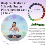 Bratara Elastica cu Margele de 8mm - Armonie si Echilibru pentru Cele 7 Chakre