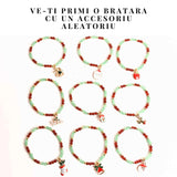 Bratara Agat Rosu si Aventurin Verde, Accesoriu Mixt - Echilibru si Noroc