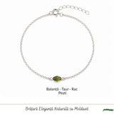 Bratara Argint 925 cu Moldavit Fatetat Natural – Transformare si Evolutie Spirituala