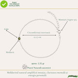 Bratara Argint 925 cu Moldavit Rotund Natural – Intuitie si Transformare Interioara