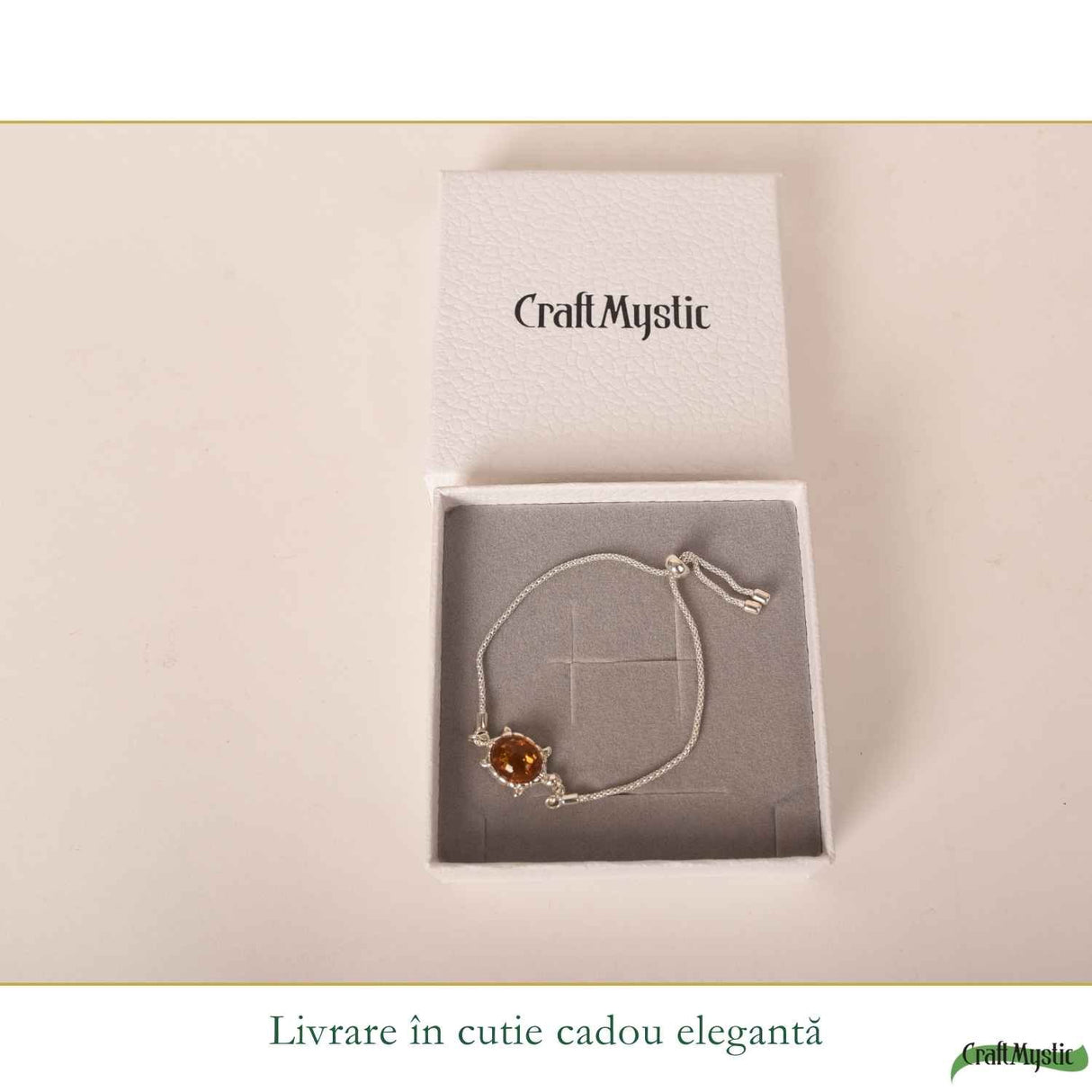 Bratara Argint 925 Testoasa cu Chihlimbar Natural - Protectie si Echilibru