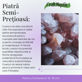 Bratara aurie cu 3 pietre Cuart Roz - Iubire si armonie