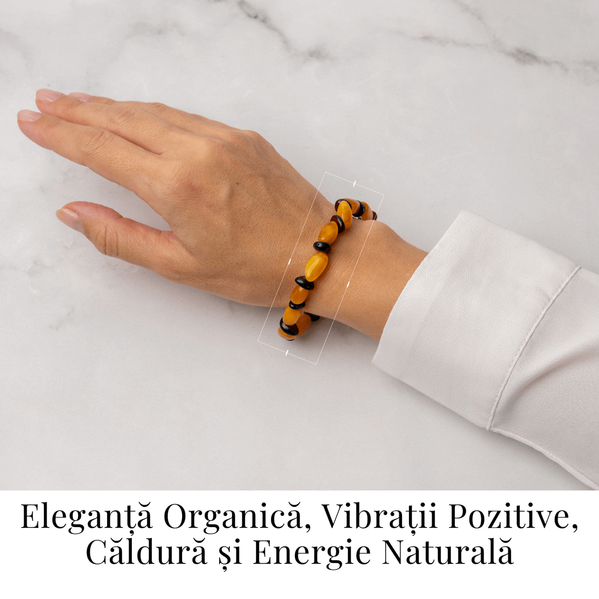 Bratara Chihlimbar Galben si Maro-Rosiatic - Armonie Naturala, Protectie si Caldura Solara