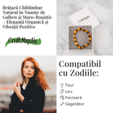 Bratara Chihlimbar Galben si Maro-Rosiatic - Armonie Naturala, Protectie si Caldura Solara
