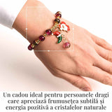 Bratara naturala turmalina multicolora 6mm - echilibru si energie pozitiva