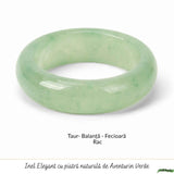 Inel cu Aventurin Verde Natural turnat – Noroc, Echilibru si Energie Pozitiva