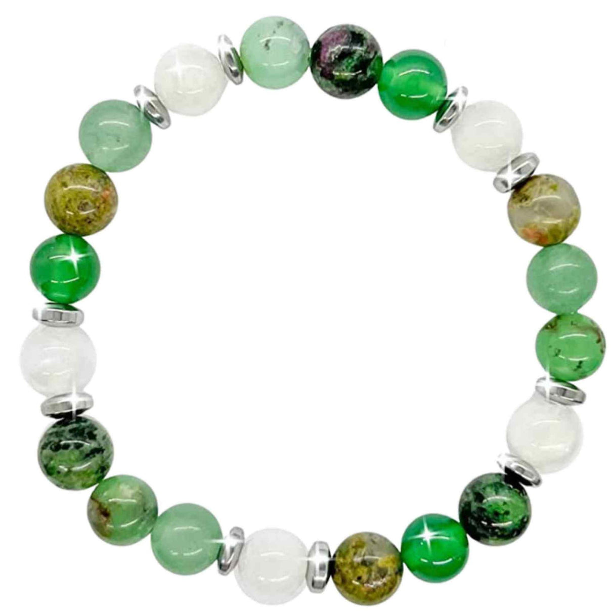 Bratara elastica \\"fertilitate\\" din cristale naturale vindecatoare cu margele de 8 mm - Potrivire elastica pentru majoritatea incheieturilor