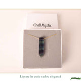 Colier cu Fluorit Natural in Forma de Varf – Claritate Mentala si Inspiratie