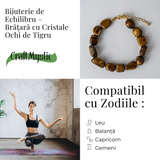 Bijuterie de Echilibru - Bratara cu Cristale Ochi de Tigru