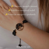 Bratara cu Obsidian si Arborele Vietii – Protectie, Stabilitate si Forta Interioara