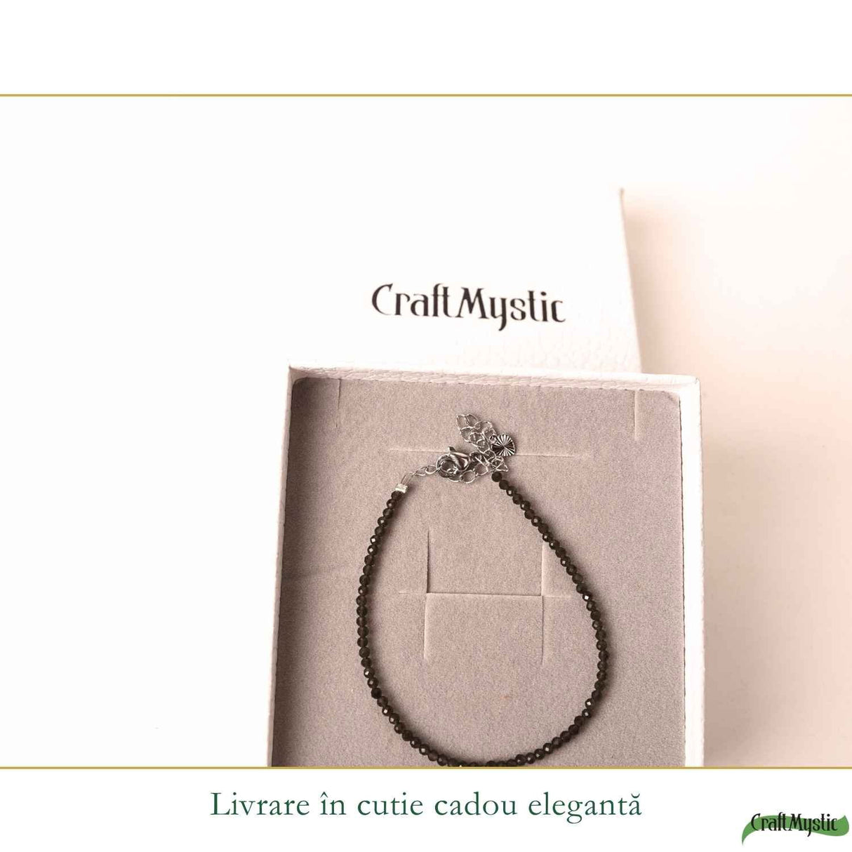 Bratara eleganta cu Obsidian Natural Fatetat 2 mm – Protectie si Echilibru Interior