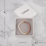 Bratara cu Cristal Capsuna si Perle Naturale - Delicatete, Feminitate si Lumina Interioara