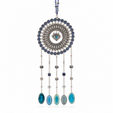 Dreamcatcher cu Sodalit, Felii de Agat si Ochi Protector – Claritate si Protectie Energetica