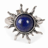 Inel cu Lapis Lazuli Natural in Forma de Soare – Intelepciune si Comunicare Autentica